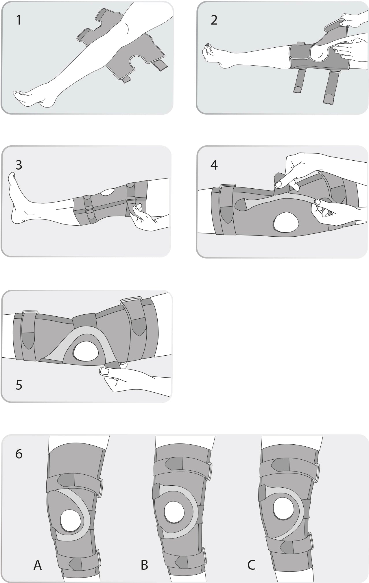 Das Bild zeigt die BioSkin Q Brace CrossFire Kniebandage, eine schlanke und ergonomisch Bandage, die das Knie stabilisiert. Die offene Patellaposition entlastet den Druck auf die Kniescheibe, während das Kreuzgurtsystem seitliche Stabilität gewährleistet.